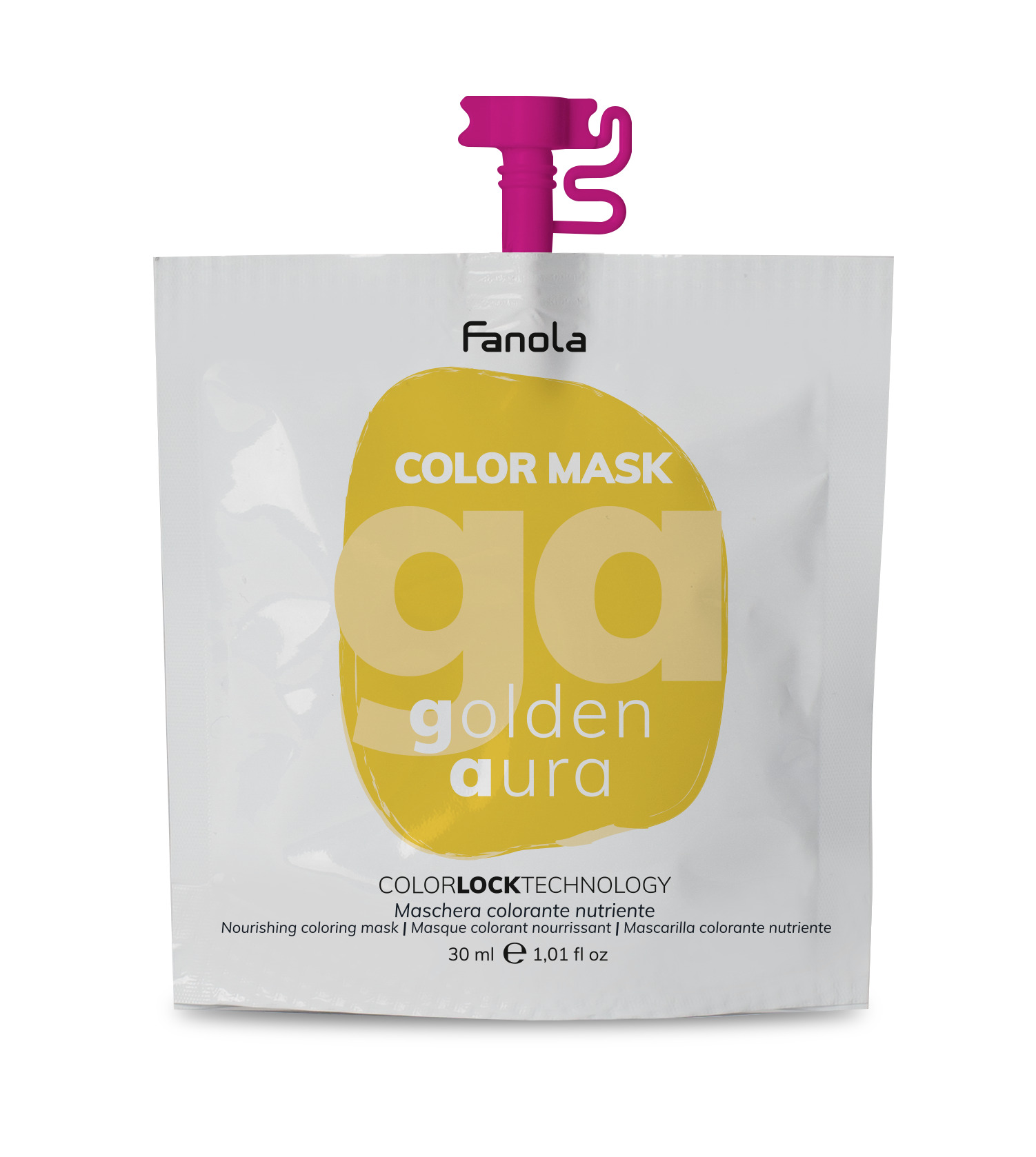 Fanola Color Mask Golden — увлажняющая тонирующая маска для волос, 30 мл